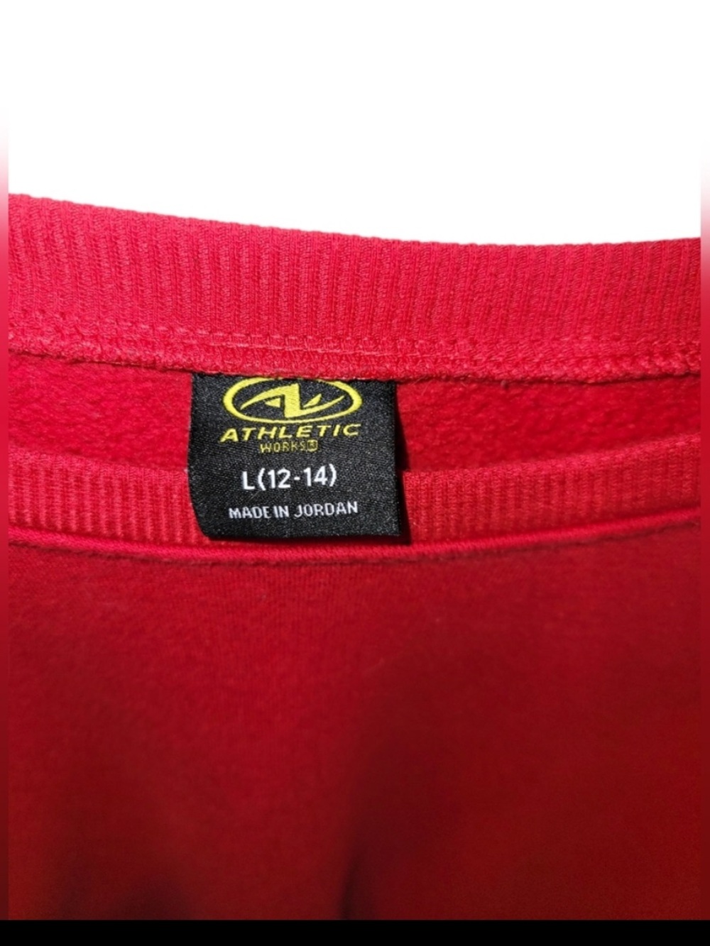 Athletic Works Red Women's Crewneck Sweatshirt - Picture 3 of 5